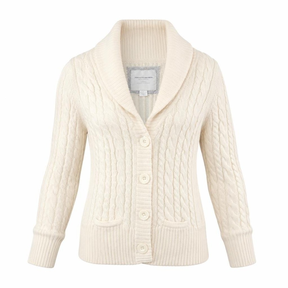 American Eagle Cardigan Womens XS Shawl Bella Swan Sweater Fisherman VTG Y2K